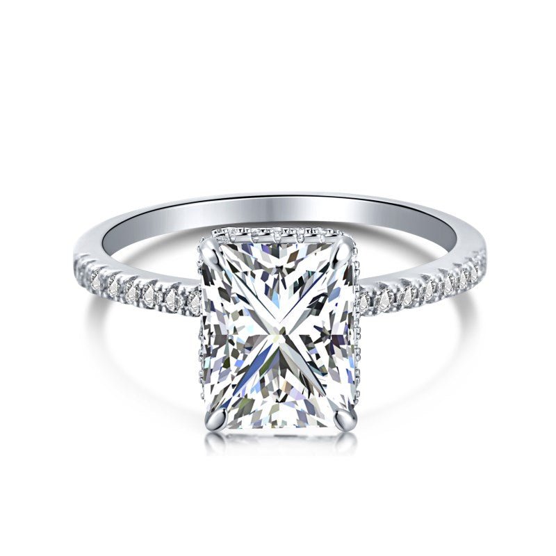 Ereswen 4 Carat Radiant Solitaire Moissanite Ring