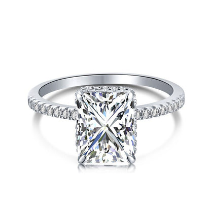 Ereswen 4 Carat Radiant Solitaire Moissanite Ring