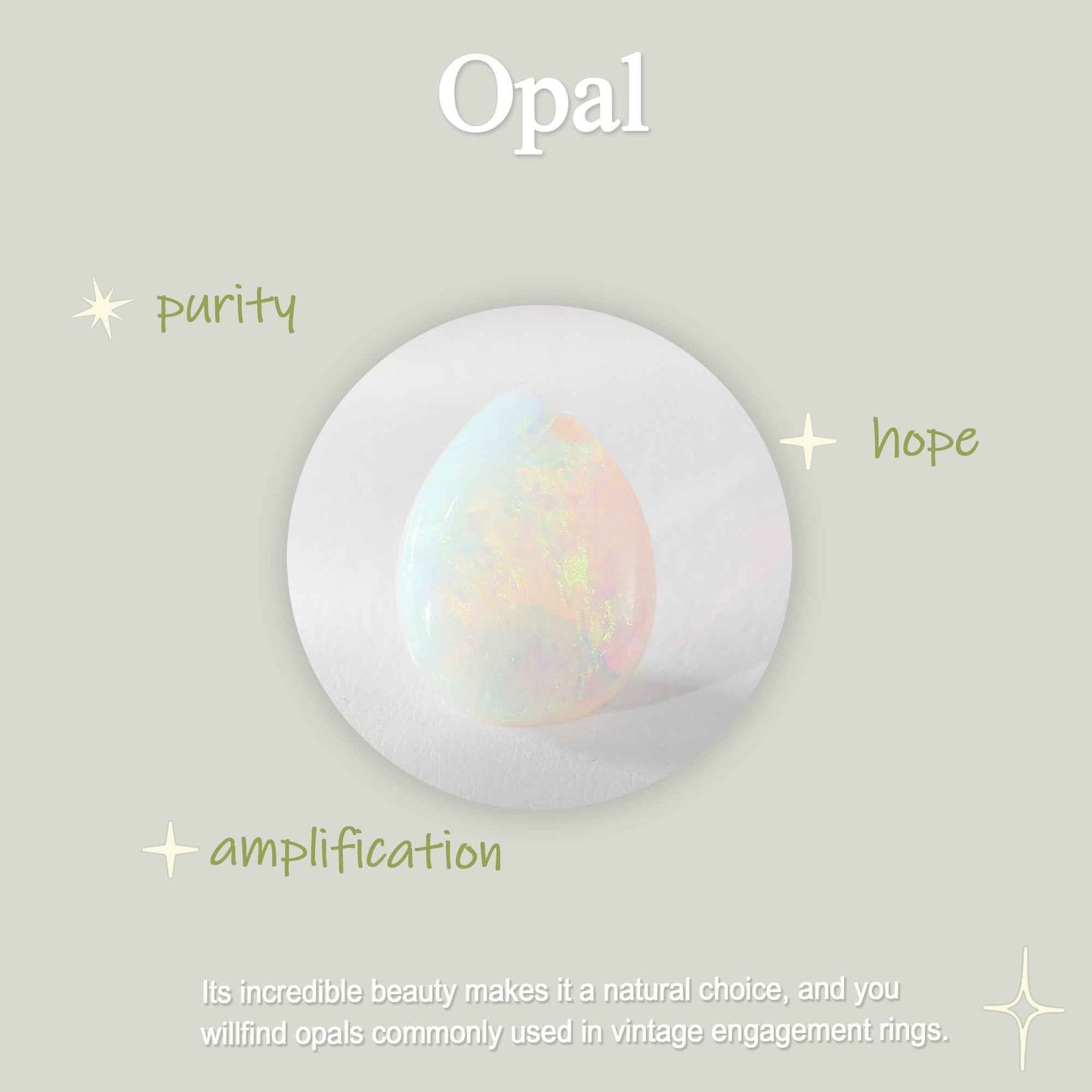 Ciriella 1 Carat Pear Stackable Opal Ring Set in 925 Silver