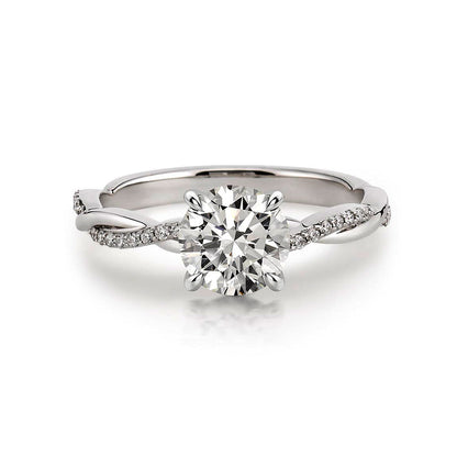 Firawen 3 Carat Round Brilliant Solitaire Moissanite Ring