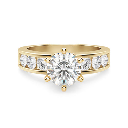 Brisiel 3 Carat Round Brilliant Solitaire Moissanite Ring