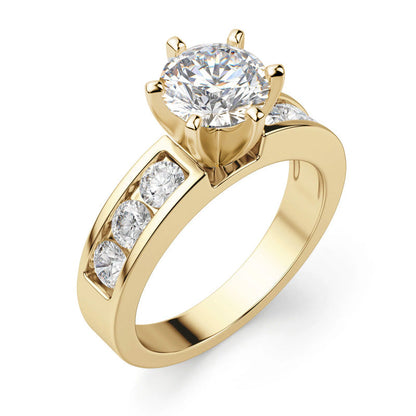Brisiel 3 Carat Round Brilliant Solitaire Moissanite Ring