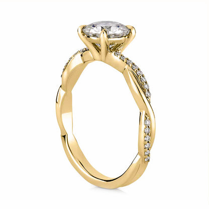 Firawen 3 Carat Round Brilliant Solitaire Moissanite Ring