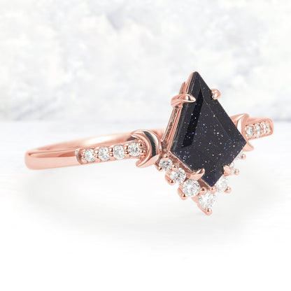 Brinawen 1.4 Carat Kite Stackable Sandstone Ring Set in 925 Silver