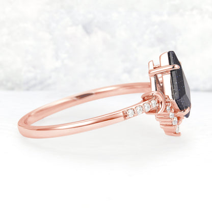 Brinawen 1.4 Carat Kite Stackable Sandstone Ring Set in 925 Silver