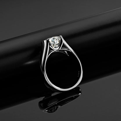 Telynriel 3 Carat Round Brilliant Solitaire Moissanite Ring in 925 Silver