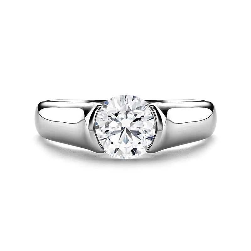 Telynriel 3 Carat Round Brilliant Solitaire Moissanite Ring in 925 Silver