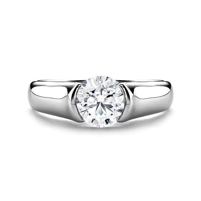Telynriel 3 Carat Round Brilliant Solitaire Moissanite Ring in 925 Silver