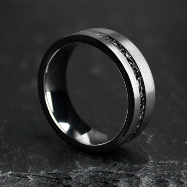 Pheriel Meteorite Band in Tungsten Carbide