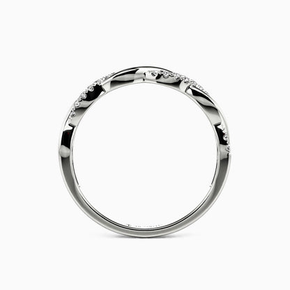 Kesthria 0.2 Carat Round Brilliant Half Eternity Moissanite Band