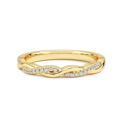 Kesthria 0.2 Carat Round Brilliant Half Eternity Moissanite Band