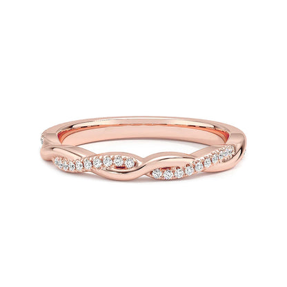 Kesthria 0.2 Carat Round Brilliant Half Eternity Moissanite Band