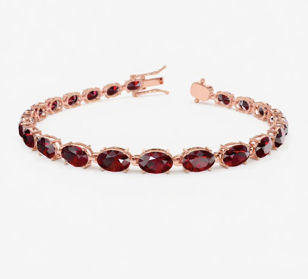 Veraenlea 1.2 Carat Oval Tennis Ruby Bracelet