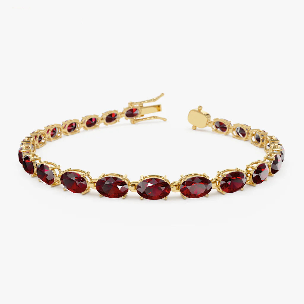 Veraenlea 1.2 Carat Oval Tennis Ruby Bracelet