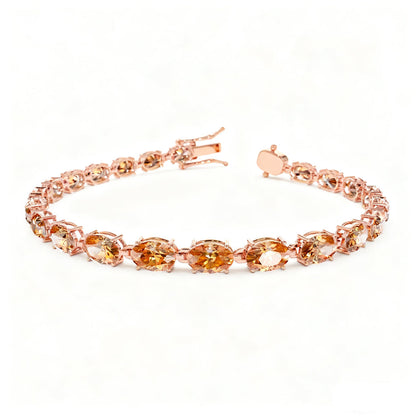 Liourdora 0.8 Carat Oval Tennis Citrine Bracelet