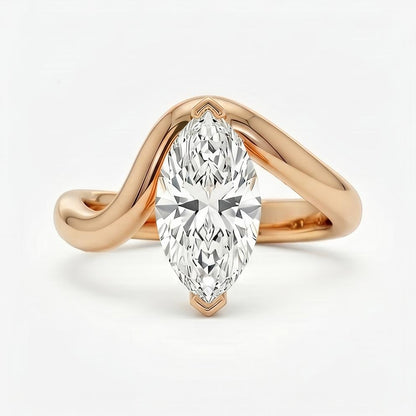 Lioaora 1 Carat Moissanite Ring