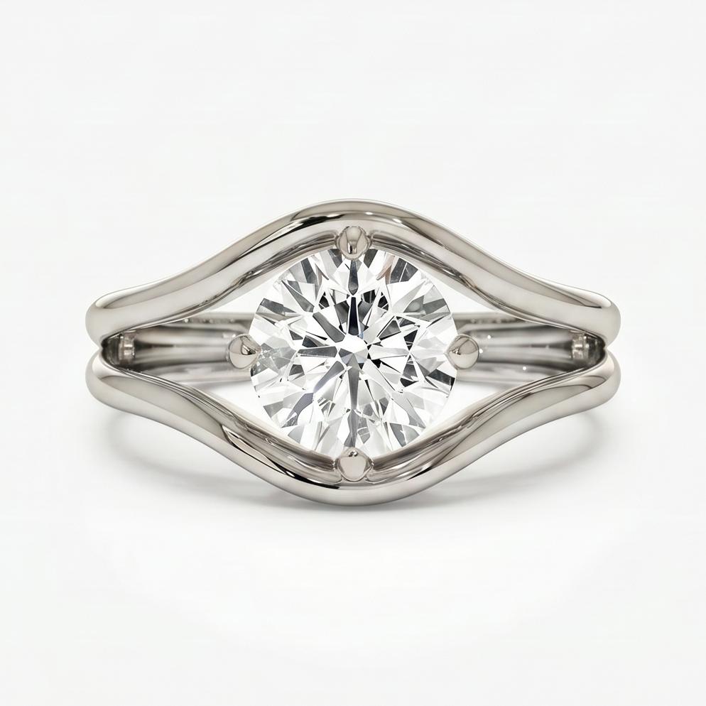 Rosailsa 1.5 Carat Moissanite Ring