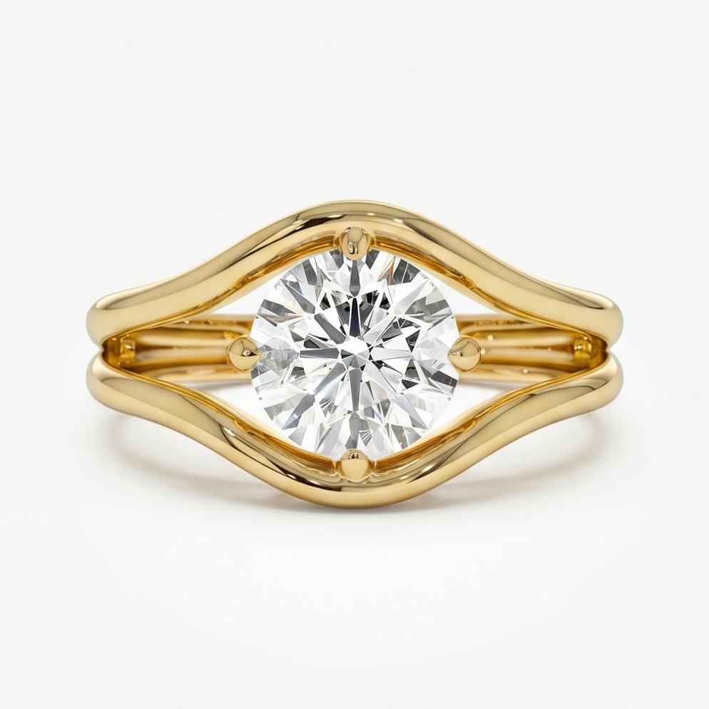 Rosailsa 1.5 Carat Moissanite Ring