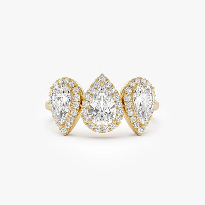 Elvauvia 2 Carat Moissanite Ring