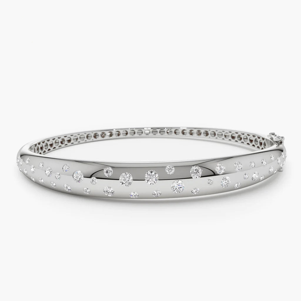 Nika 1.2 Carat Round Brilliant Bangles Moissanite Bracelet