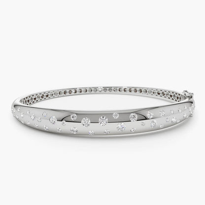 Nika 1.2 Carat Round Brilliant Bangles Moissanite Bracelet