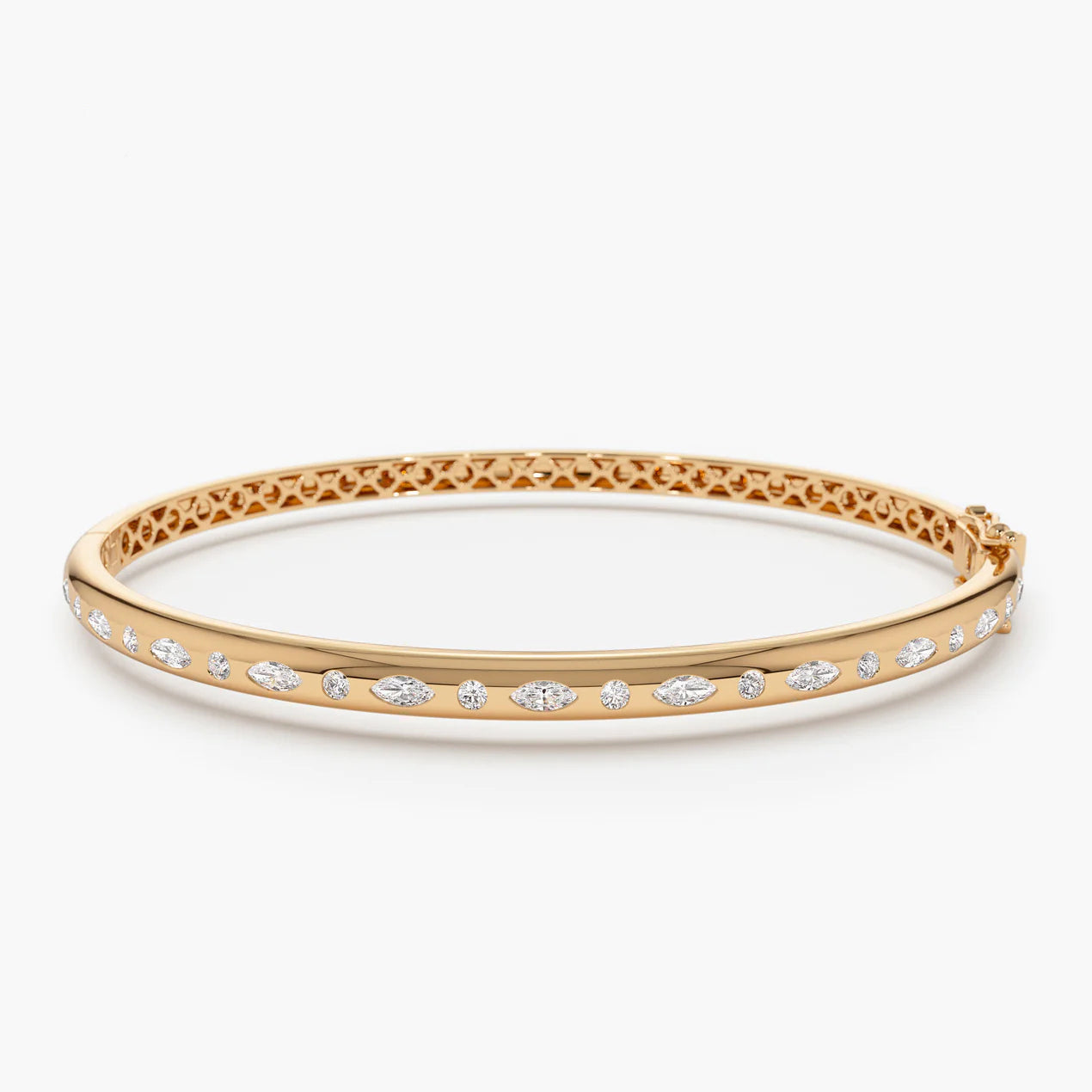 Cosonfa 1.2 Carat Round Bangle Moissanite Bracelet
