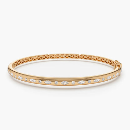 Cosonfa 1.2 Carat Round Bangle Moissanite Bracelet