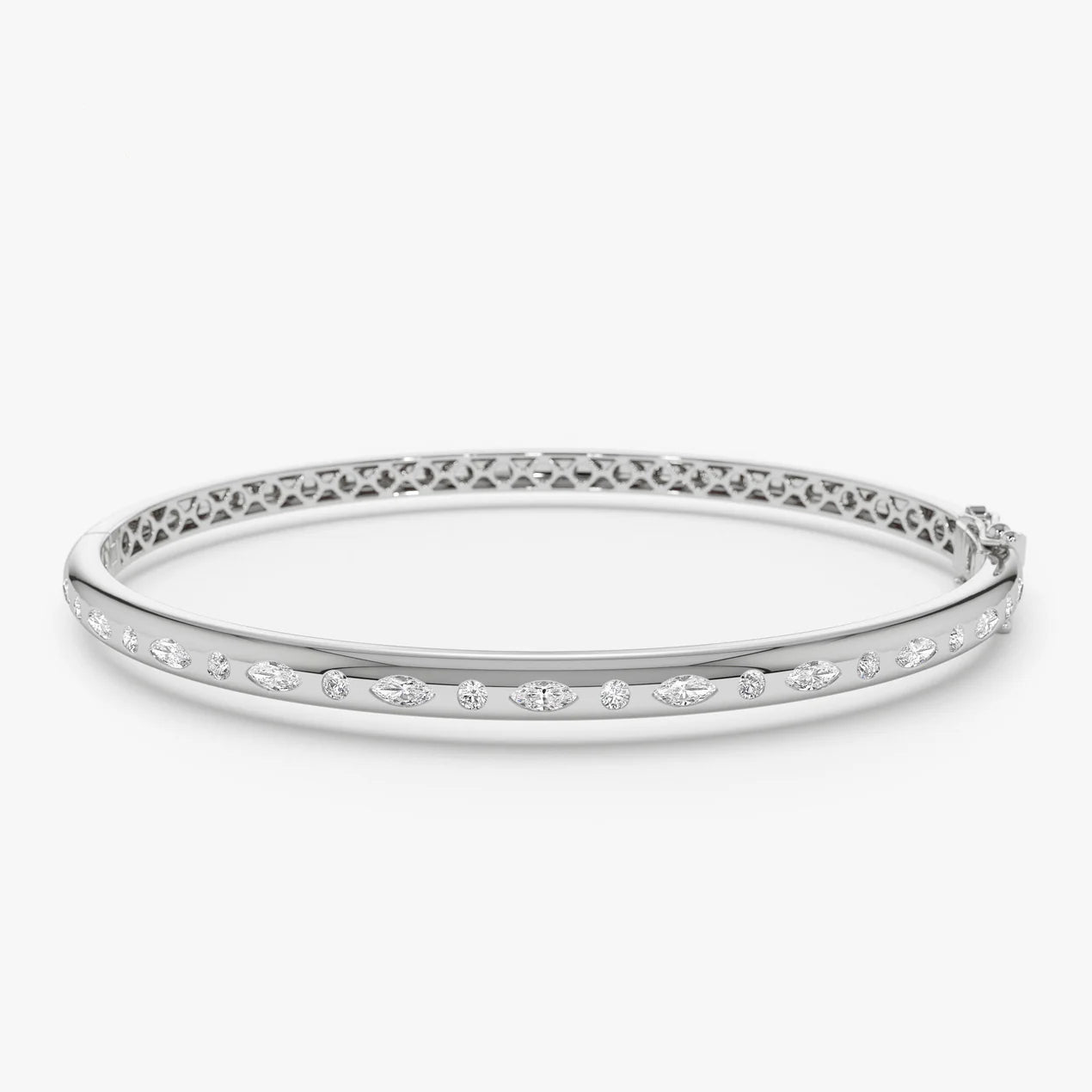 Cosonfa 1.2 Carat Round Bangle Moissanite Bracelet