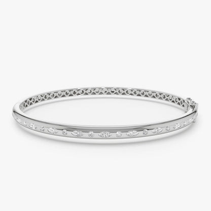 Cosonfa 1.2 Carat Round Bangle Moissanite Bracelet