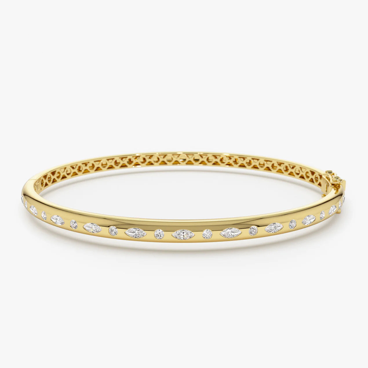 Cosonfa 1.2 Carat Round Bangle Moissanite Bracelet