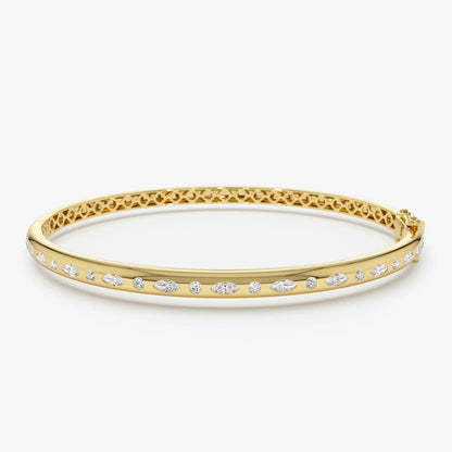 Cosonfa 1.2 Carat Round Bangle Moissanite Bracelet