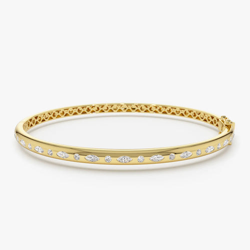 Cosonfa 1.2 Carat Round Bangle Moissanite Bracelet