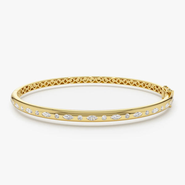 Cosonfa 1.2 Carat Round Bangle Moissanite Bracelet