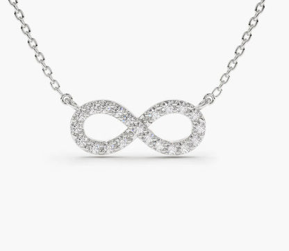 Bia 0.3 Carat Round Infinity Pendant Moissanite Necklace