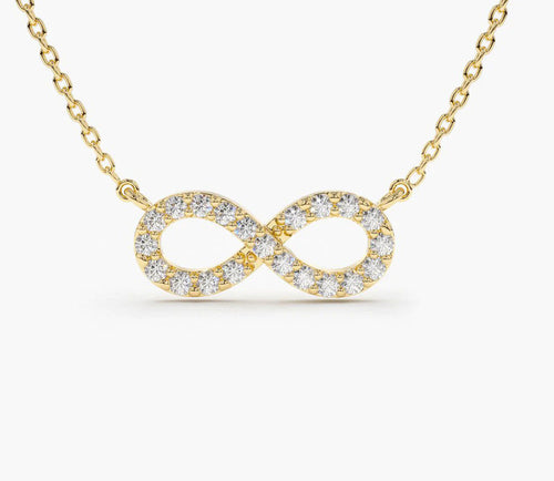 Bia 0.3 Carat Round Infinity Pendant Moissanite Necklace