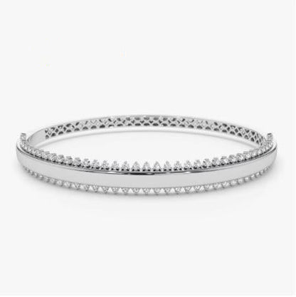 Eliisvia 0.9 Carat Round Brilliant Bangle Moissanite Bracelet