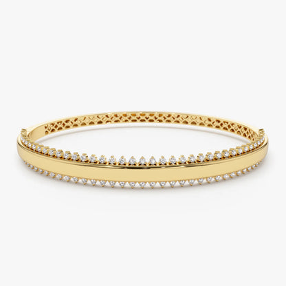 Eliisvia 0.9 Carat Round Brilliant Bangle Moissanite Bracelet