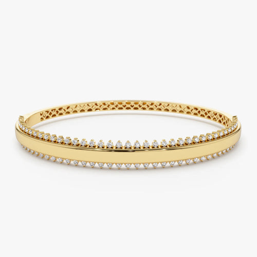 Eliisvia 0.9 Carat Round Brilliant Bangle Moissanite Bracelet