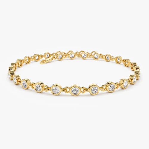 Ondaouda 0.2 Carat Round Brilliant Tennis Moissanite Bracelet