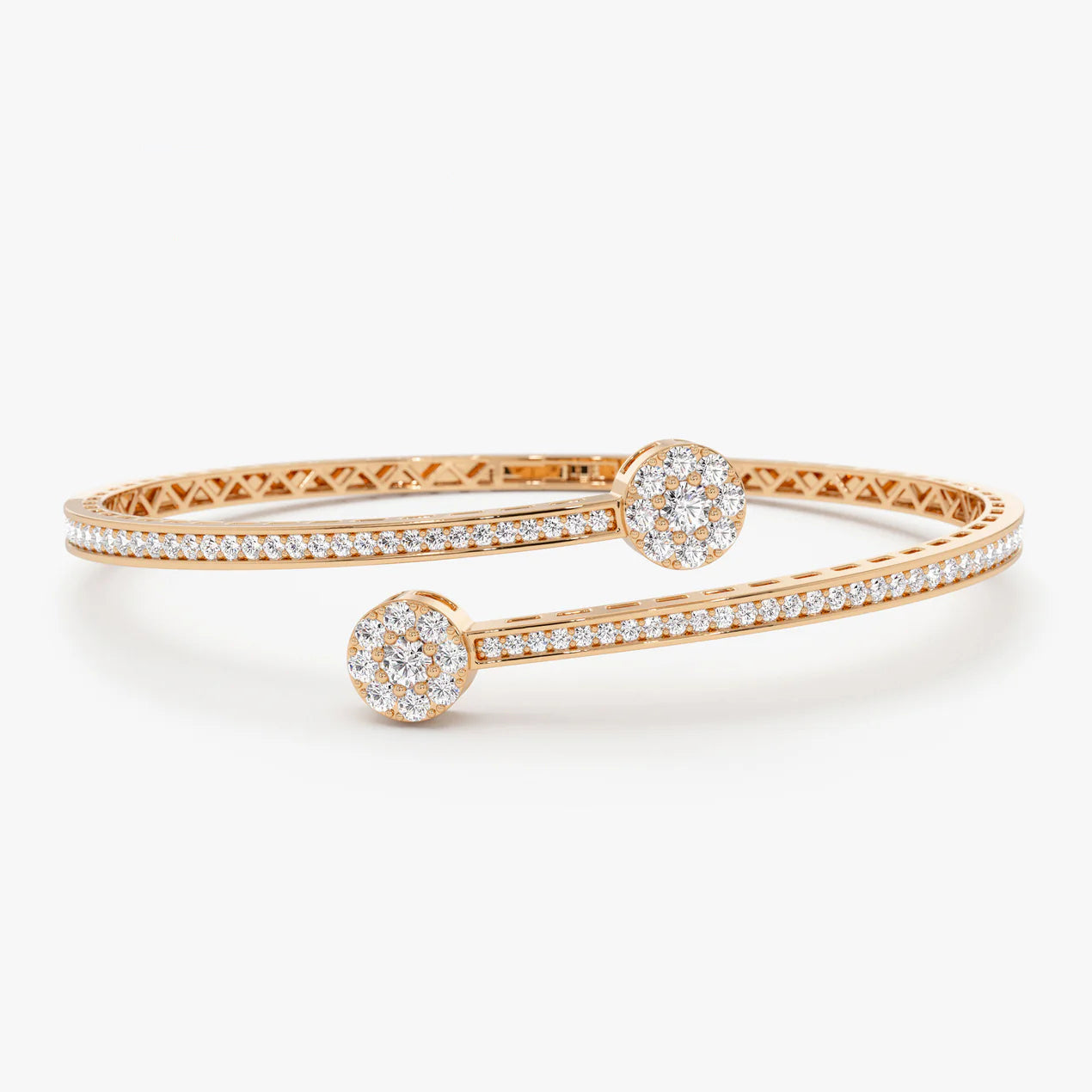 Miriirvia 1.2 Carat Round Bangle Moissanite Bracelet