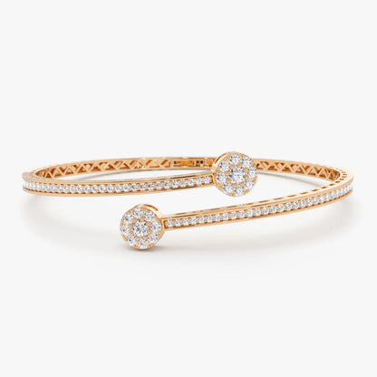 Miriirvia 1.2 Carat Round Bangle Moissanite Bracelet