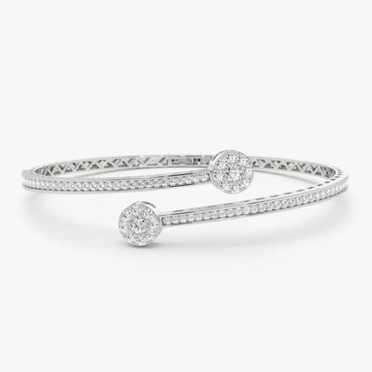Miriirvia 1.2 Carat Round Bangle Moissanite Bracelet