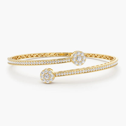 Miriirvia 1.2 Carat Round Bangle Moissanite Bracelet