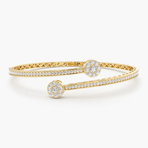 Miriirvia 1.2 Carat Round Bangle Moissanite Bracelet