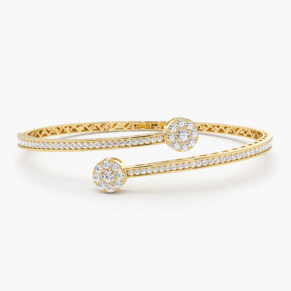 Miriirvia 1.2 Carat Round Bangle Moissanite Bracelet
