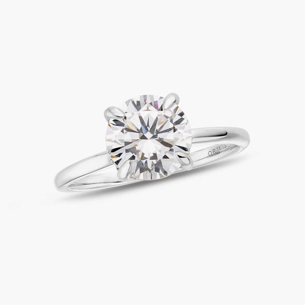 Zaelawen solitaire ring with 2-carat round moissanite stone and hidden halo elegant design