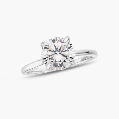 Zaelawen solitaire ring with 2-carat round moissanite stone and hidden halo elegant design