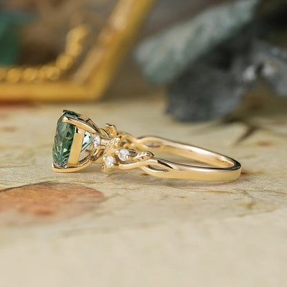 Orlynna 1 Carat Heart Solitaire Sapphire Ring in 18K Yellow Gold