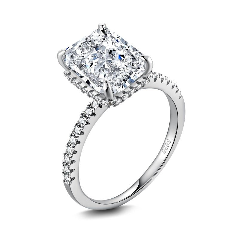 Ereswen 4 Carat Radiant Solitaire Moissanite Ring
