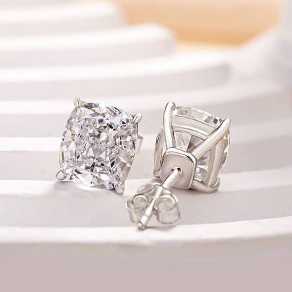 Lethrien 2 Carat Cushion Moissanite Earrings